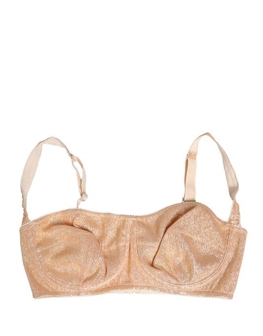 Dolce & Gabbana Beige Semi-Pad Underwire Balconette Bra Underwear
