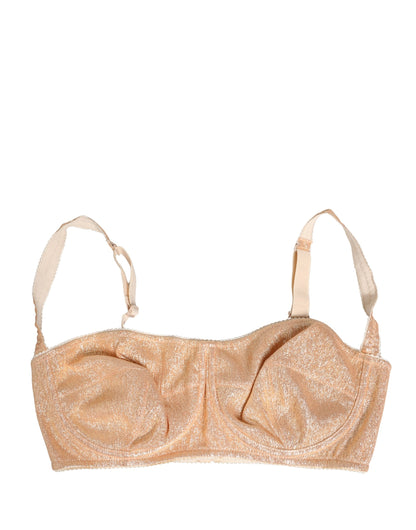 Dolce & Gabbana Women's Silk & Polyester Fim Fiber Bra - Beige