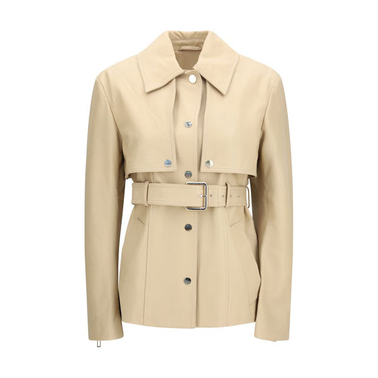 Max Mara Beige Leather Jacket