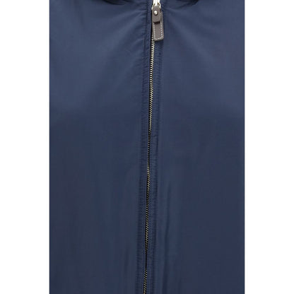 S Max Mara Blue Polyester Trench Coat