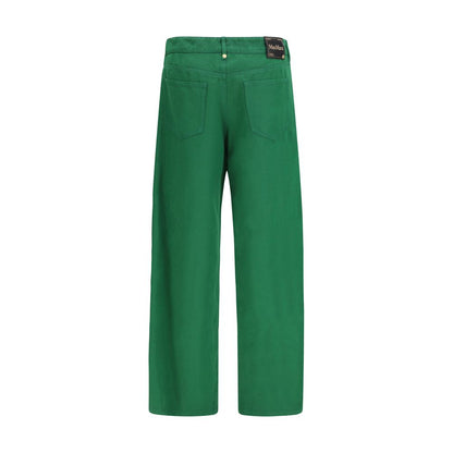S Max Mara Bicolor Cotton Casual Pants