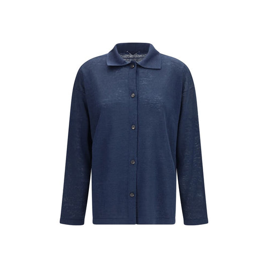 'S Max Mara Blue Linen Cardigan