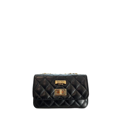 Baldinini Trend Black Cowhide Crossbody Bag