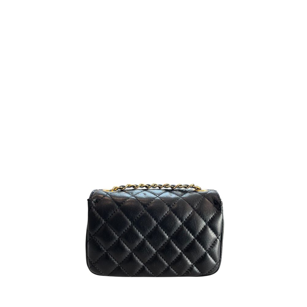 Baldinini Trend Black Cowhide Crossbody Bag