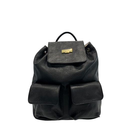 Baldinini Trend Black Cowhide Backpack