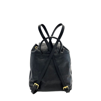 Baldinini Trend Black Cowhide Backpack