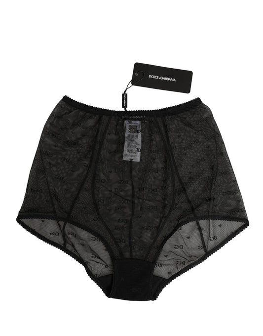 Dolce & Gabbana Black Nylon Stretch Slip Girdle Panty Underwear