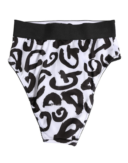 Dolce & Gabbana Women's Polyester & Nylon Underpants Briefs - Black White