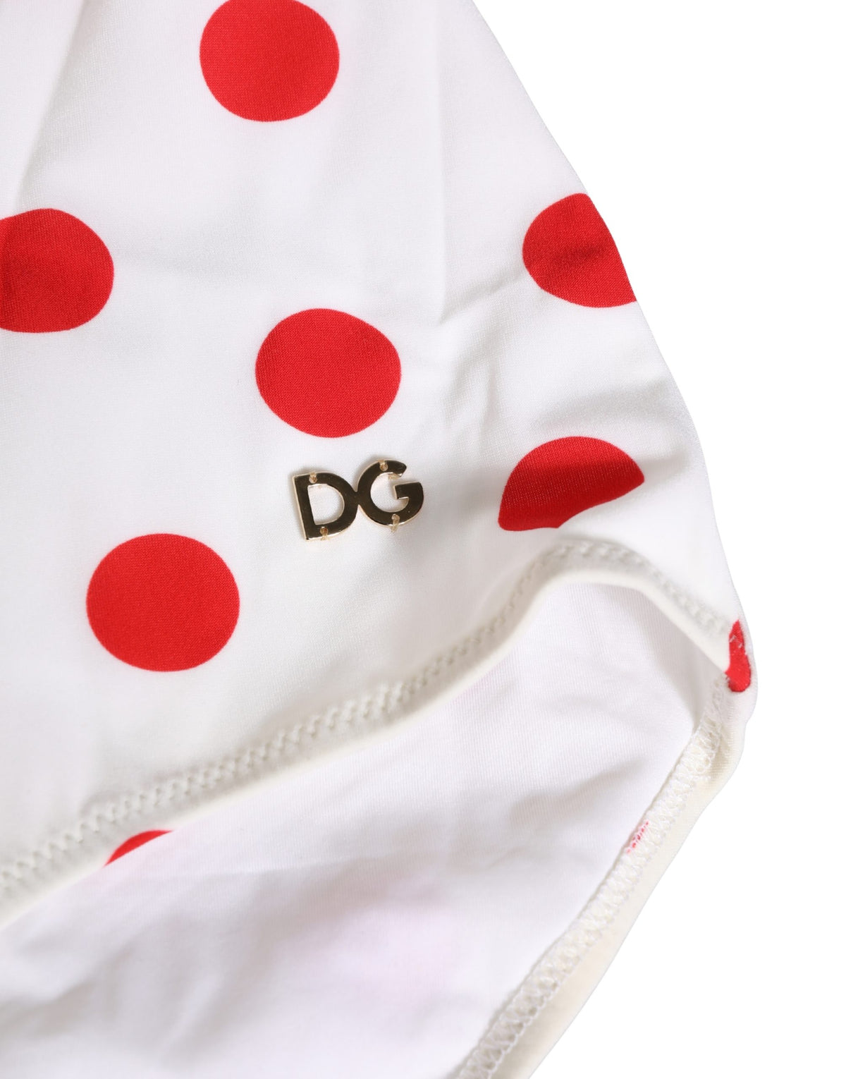 Dolce & Gabbana Women's Stretch Nylon One-Piece Swimsuit - Red White Patterned