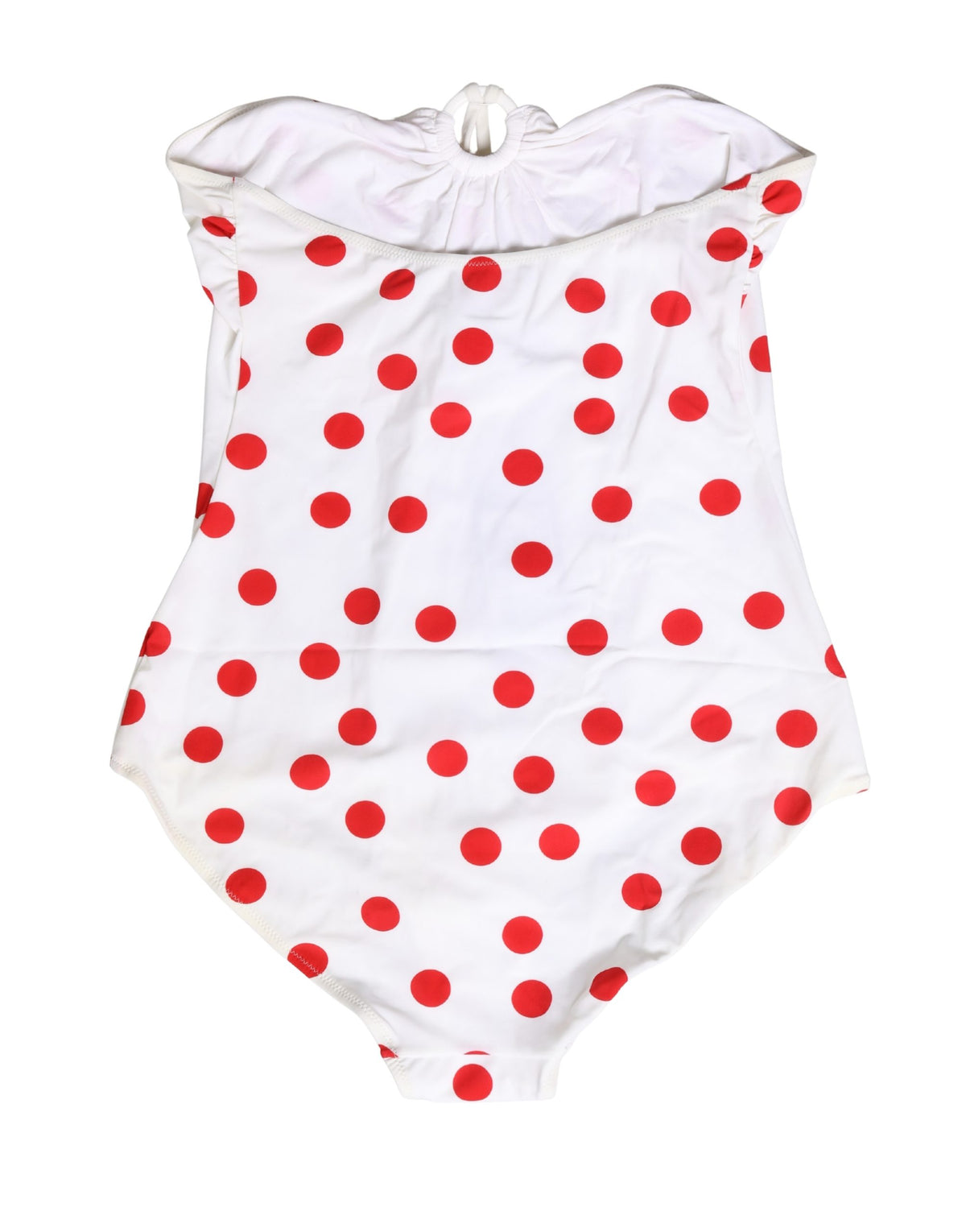 Dolce & Gabbana Women's Stretch Nylon One-Piece Swimsuit - Red White Patterned