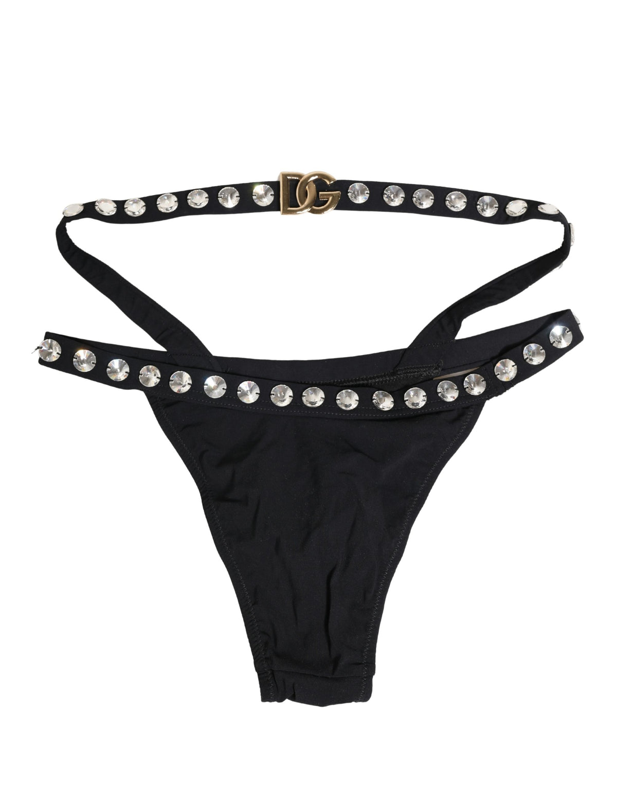 Dolce & Gabbana Women's Nylon & Crystal Bikini - Black Signature