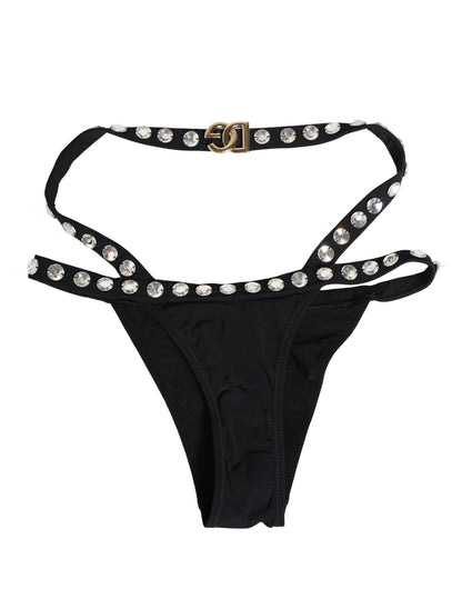 Dolce & Gabbana Women's Nylon & Crystal Bikini - Black Signature