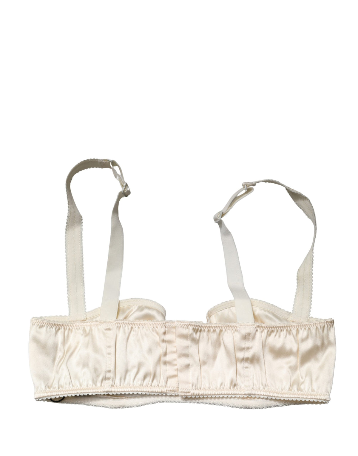 Dolce & Gabbana Women's Polyurethane Polyester & Silk Bra - Beige White