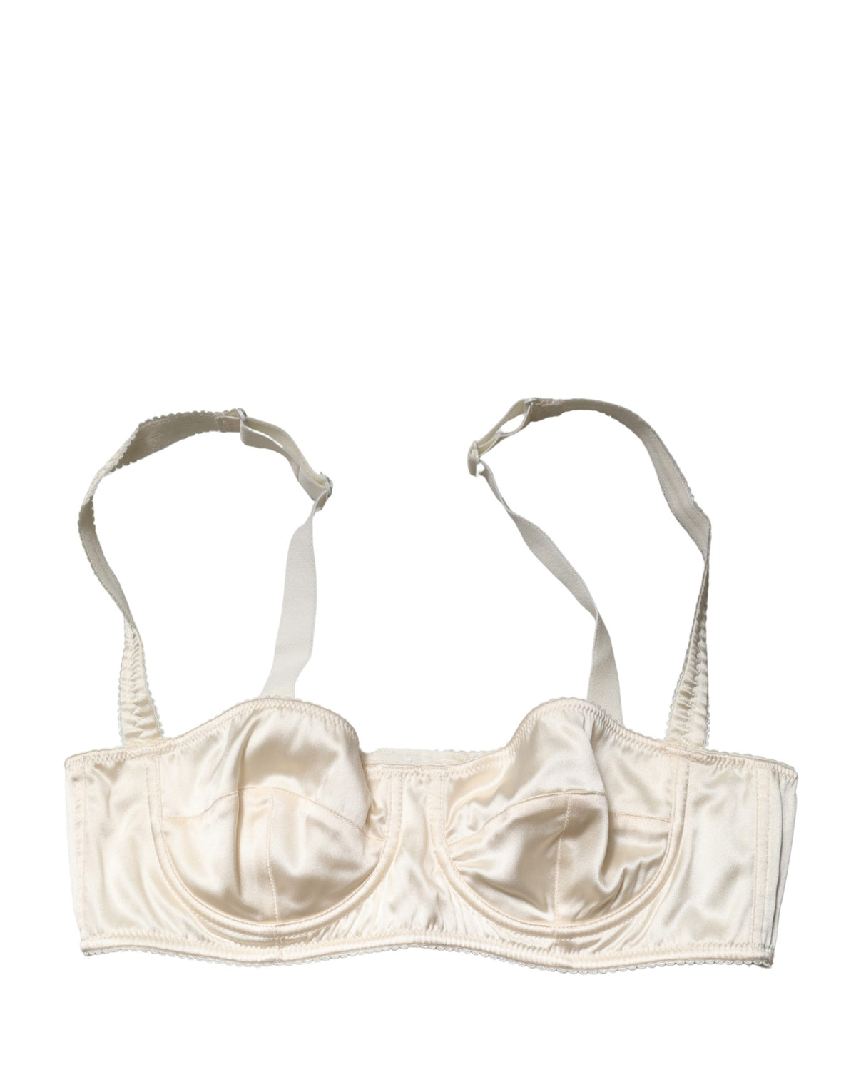 Dolce & Gabbana Women's Polyurethane Polyester & Silk Bra - Beige White
