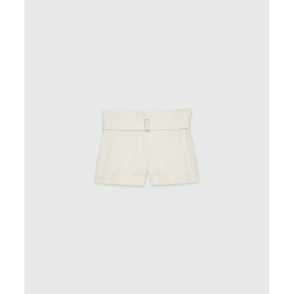 MSGM White Viscose Shorts