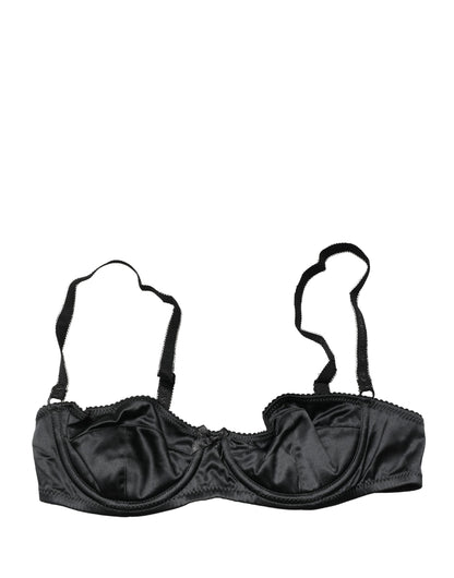 Dolce & Gabbana Women's Polyurethane Polyester & Silk Bra - Black