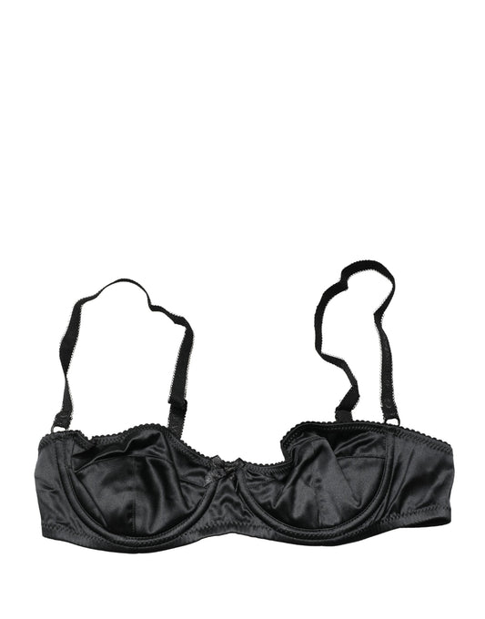 Dolce & Gabbana Women's Polyurethane Polyester & Silk Bra - Black