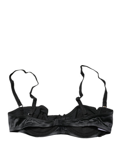 Dolce & Gabbana Women's Polyurethane Polyester & Silk Bra - Black