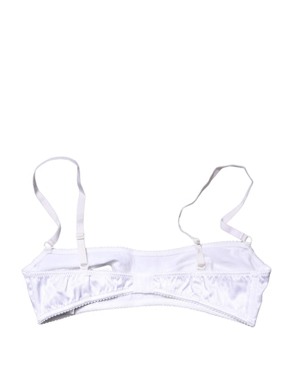 Dolce & Gabbana Women's Polyurethane Polyester & Silk Bra - White