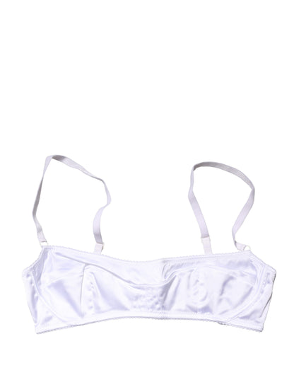 Dolce & Gabbana Women's Polyurethane Polyester & Silk Bra - White