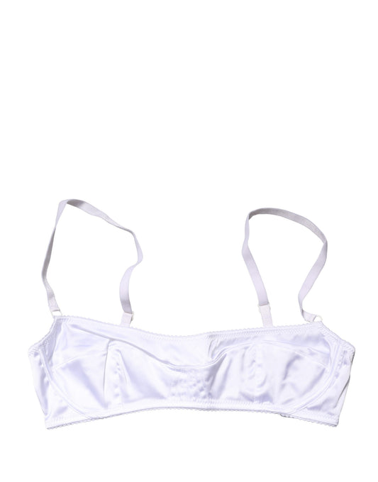 Dolce & Gabbana Women's Polyurethane Polyester & Silk Bra - White