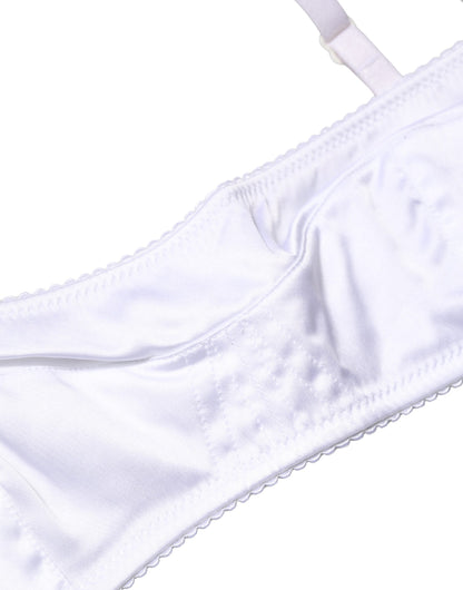 Dolce & Gabbana Women's Polyurethane Polyester & Silk Bra - White