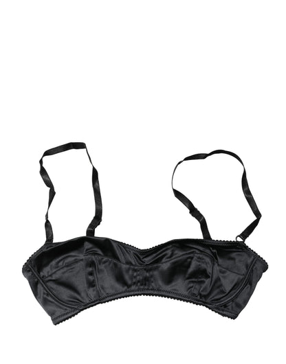 Dolce & Gabbana Women's Polyurethane Polyester & Silk Bra - Black