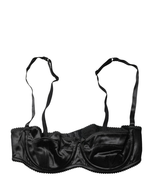 Dolce & Gabbana Women's Polyurethane Polyester & Silk Bra - Black