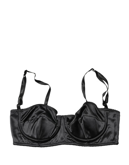 Dolce & Gabbana Women's Polyurethane Polyester & Silk Bra - Black