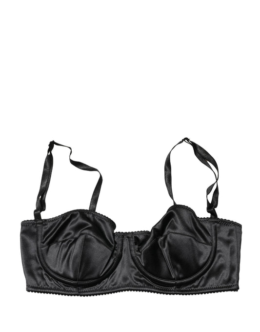 Dolce & Gabbana Women's Polyurethane Polyester & Silk Bra - Black