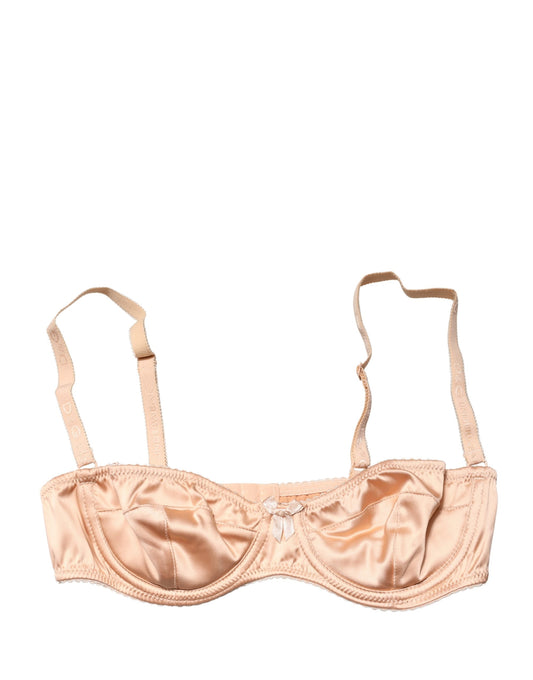 Dolce & Gabbana Women's Polyurethane Polyester & Silk Bra - Beige
