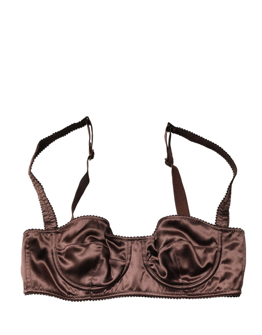 Dolce & Gabbana Women's Polyurethane Polyester & Silk Bra - Brown