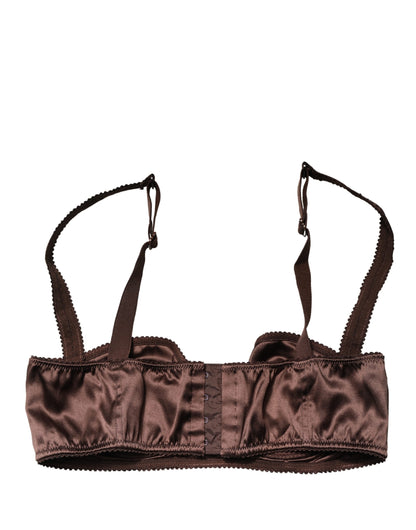 Dolce & Gabbana Women's Polyurethane Polyester & Silk Bra - Brown