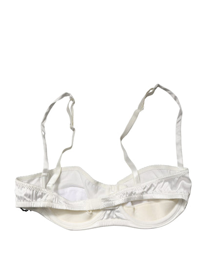 Dolce & Gabbana Women's Polyurethane Polyester & Silk Bra - White