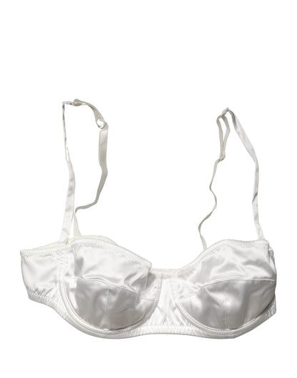 Dolce & Gabbana Women's Polyurethane Polyester & Silk Bra - White