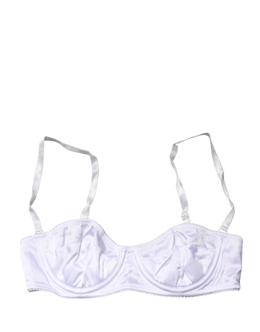 Dolce & Gabbana Women's Polyurethane Polyester & Silk Bra - White