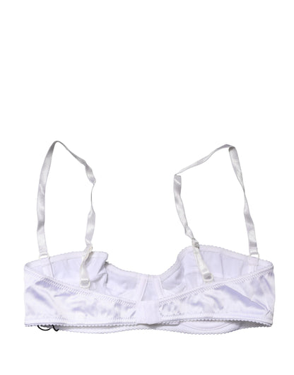 Dolce & Gabbana Women's Polyurethane Polyester & Silk Bra - White