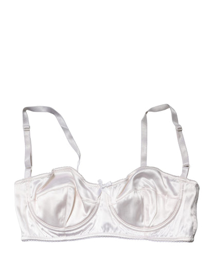 Dolce & Gabbana Women's Polyurethane Polyester & Silk Bra - White