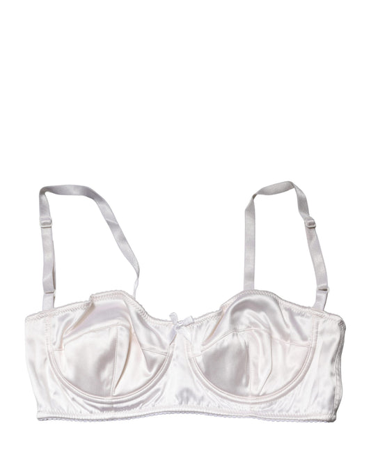 Dolce & Gabbana Women's Polyurethane Polyester & Silk Bra - White