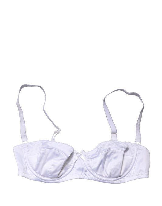 Dolce & Gabbana Women's Polyurethane Polyester & Silk Bra - White