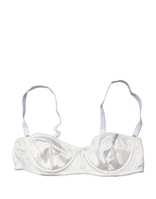 Dolce & Gabbana Women's Polyurethane Polyester & Silk Bra - White