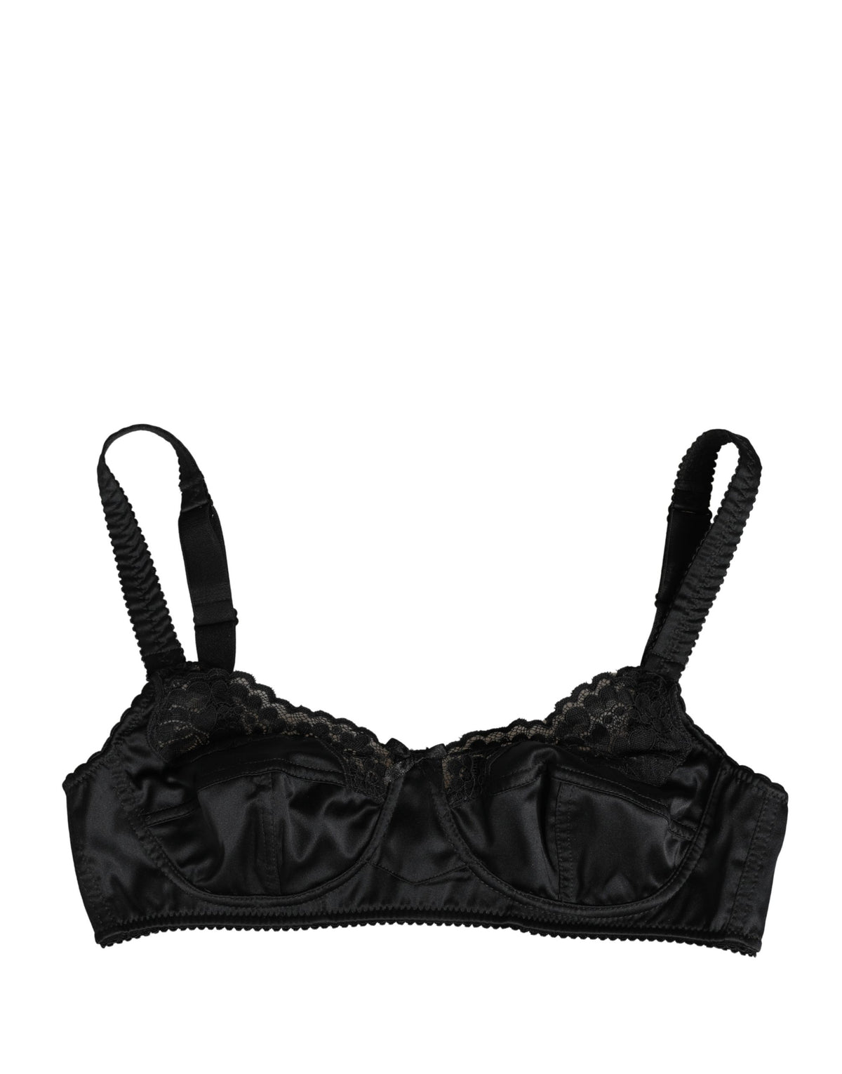 Dolce & Gabbana Women's Polyurethane Polyester & Silk Bra - Black