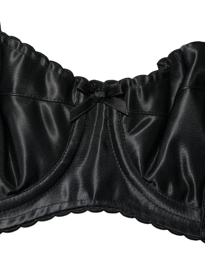 Dolce & Gabbana Women's Polyurethane Polyester & Silk Bra - Black