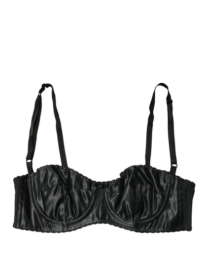 Dolce & Gabbana Women's Polyurethane Polyester & Silk Bra - Black