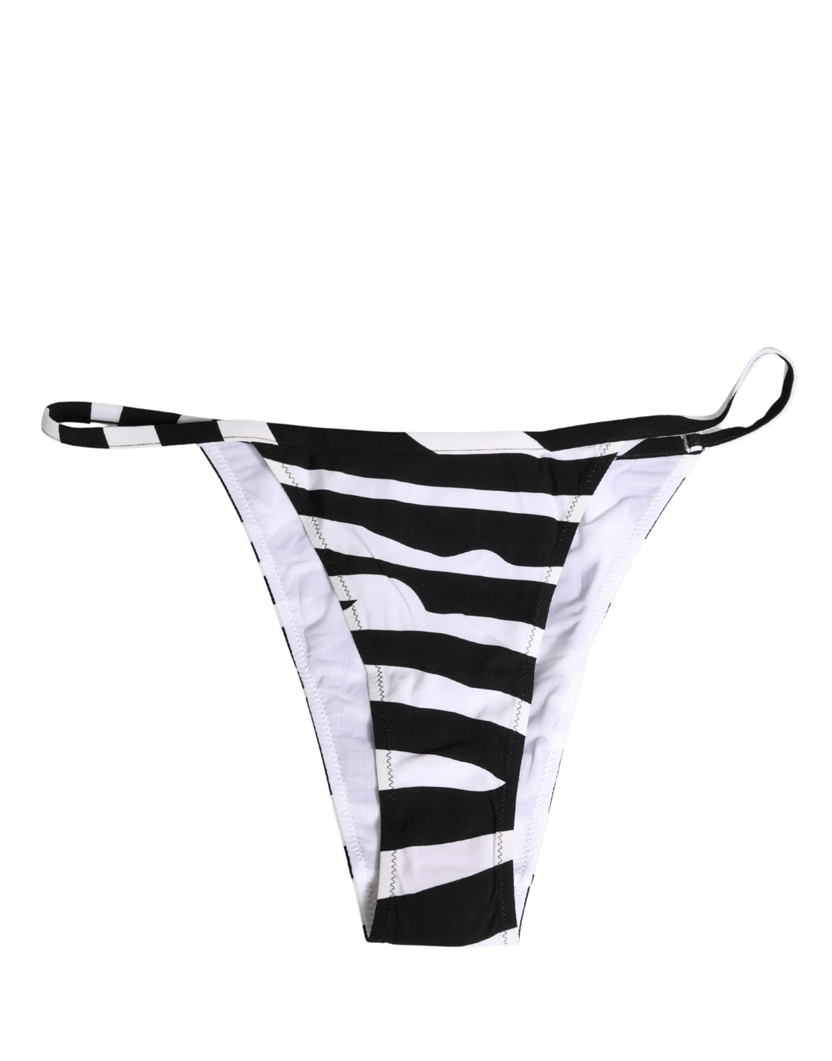 Dolce & Gabbana Women's Stretch Nylon Bikini - Black White Zebra