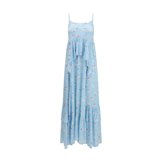 Fiorucci Blue Viscose Long Dress