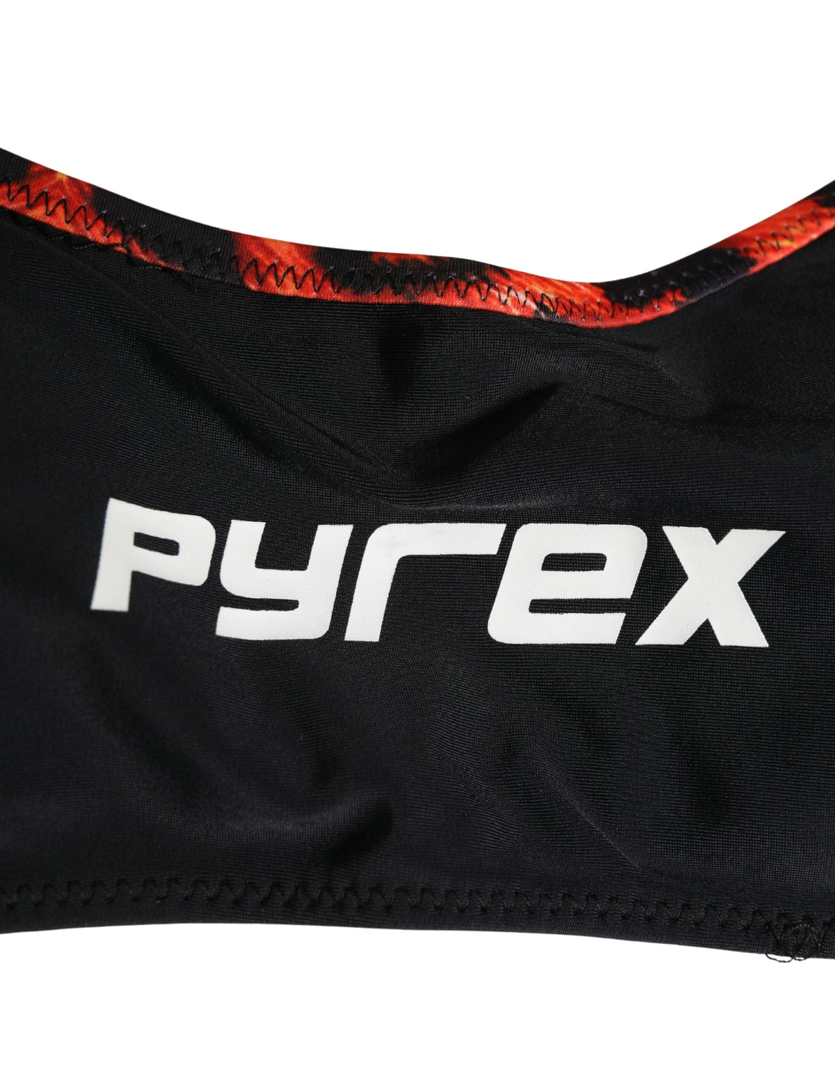 Pyrex Women's Polyester Bikini - Black Orange Leopard Print Print