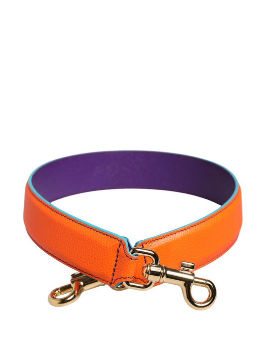 Dolce & Gabbana Calf Leather Shoulder Strap - Gold Orange Purple