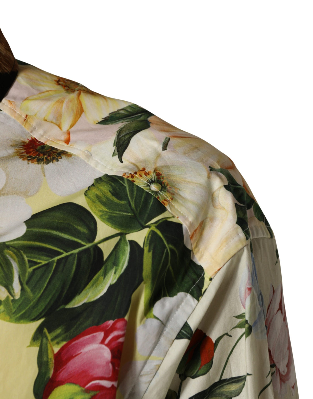 Dolce & Gabbana Men's Slim Long-Sleeve Cotton & Silk Dress Shirt - Animal Multicolor Floral Print
