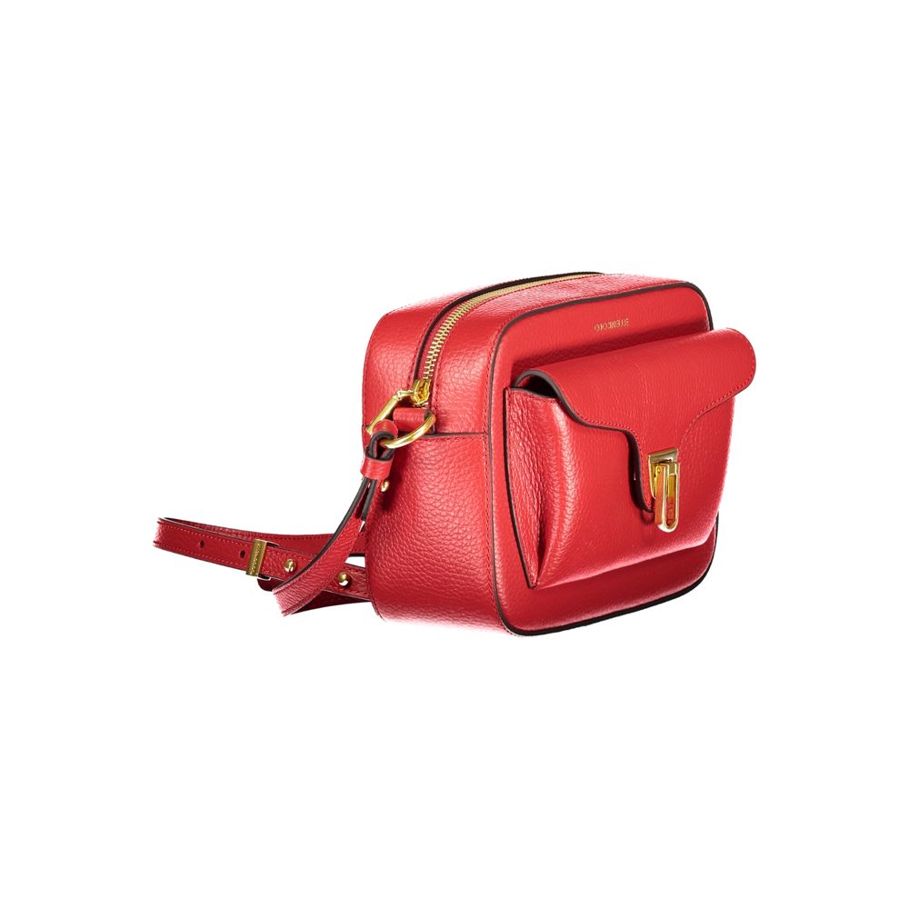 Evening Handbag by Coccinelle for women in leather red features an refined silhouette, showcasing a secure , ample , and versatile for a sophisticated refined aesthetic.